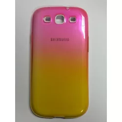   Samsung I9300 I9301 I9305 Galaxy S3/S3 Neo/S3 LTE pink és sárga színű 0.3mm ultra vékony szilikon tok