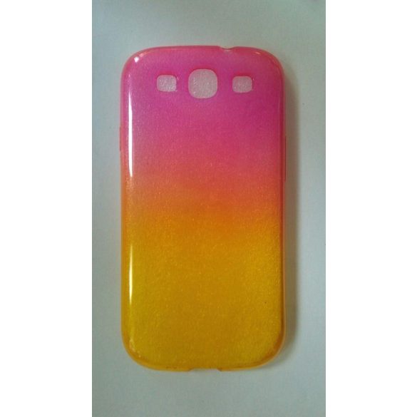 Samsung I9300 I9301 I9305 Galaxy S3/S3 Neo/S3 LTE pink és sárga színű 0.3mm ultra vékony szilikon tok