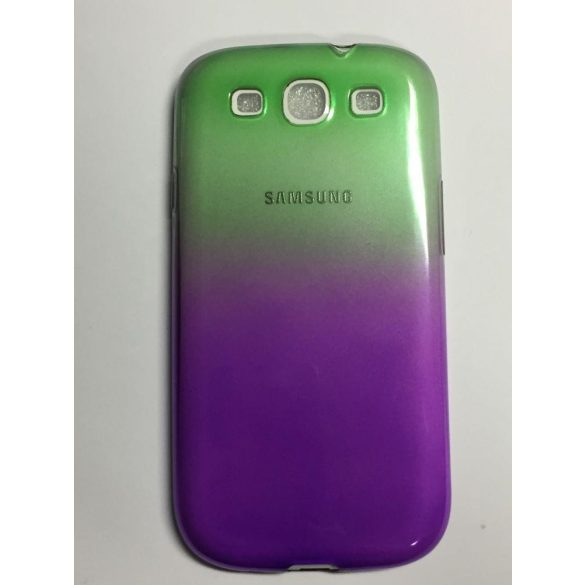 Samsung I9300 I9301 I9305 Galaxy S3/S3 Neo/S3 LTE zöld és lila színű 0.3mm ultra vékony szilikon tok