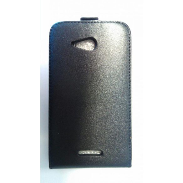 Sony Xperia E4G E2003 fekete szilikon keretes vékony flip tok