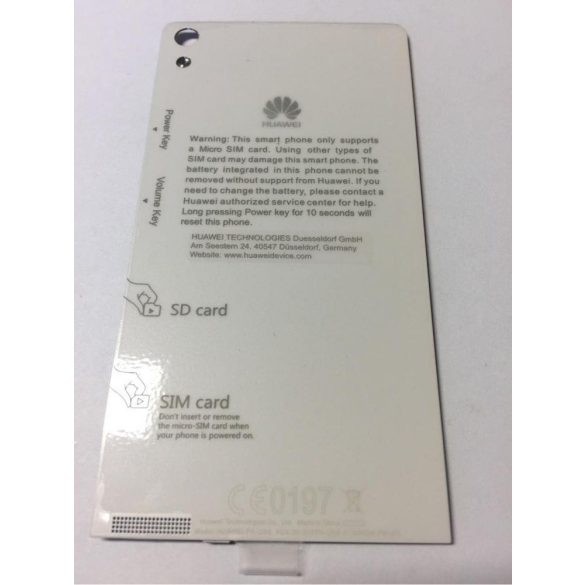 Huawei P6 fehér gyári készülék hátlap