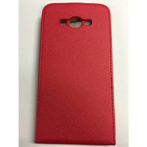 Samsung A800 Galaxy A8 piros szilikon keretes vékony flip tok