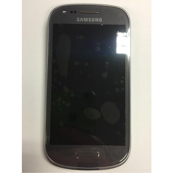 Samsung I8200 Galaxy S3 Mini VE szürke gyári LCD+érintőpanel kerettel