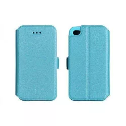 Huawei Y6 II 2016 kék szilikon keretes könyvtok