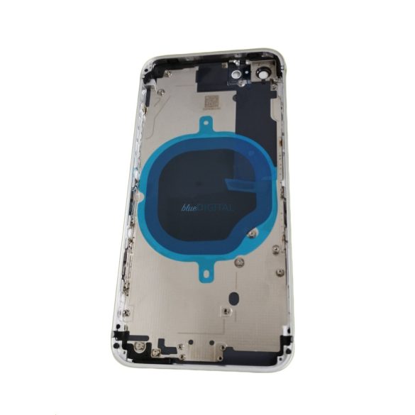 iPhone SE 2020 (4.7") készülék hátlap, kamera lencsével / sim tálcával, akkufedél, fehér, AAA+ minőségű