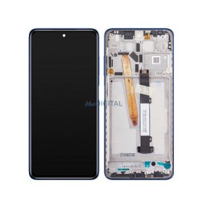 Xiaomi Poco X3, X3 Pro, X3 NFC (2021) LCD Kijelző+Érintőüveg+Előlap Keret, Kék, Frost Blue (560003J20S00) Service Pack