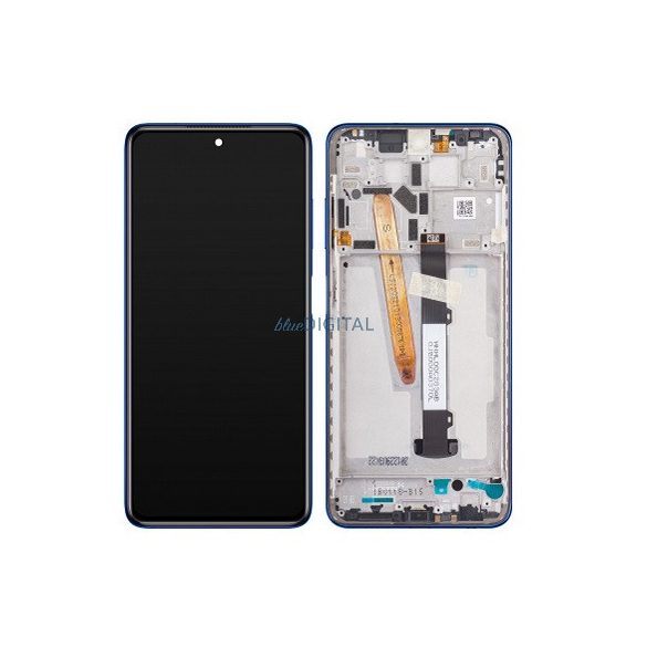 Xiaomi Poco X3, X3 Pro, X3 NFC (2021) LCD Kijelző+Érintőüveg+Előlap Keret, Kék, Frost Blue (560003J20S00) Service Pack