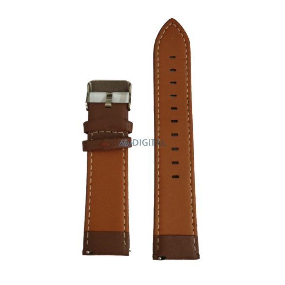 Colmi okosóra szíj, műbőr, barna, 22mm, Leather Strap