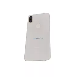   iPhone XS (5.8") készülék hátlap, kamera lencsével / sim tálcával, akkufedél, ezüst, AAA+ minőségű