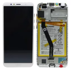   Huawei Y6 2018 LCD + érintőpanel kerettel / akkumulátorral, fehér, gyári