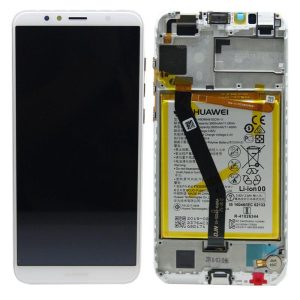 Huawei Y6 2018 fehér gyári LCD + érintőpanel kerettel akkumulátorral