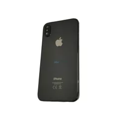   iPhone XS (5.8") készülék hátlap, kamera lencsével / sim tálcával, akkufedél, szürke, AAA+ minőségű