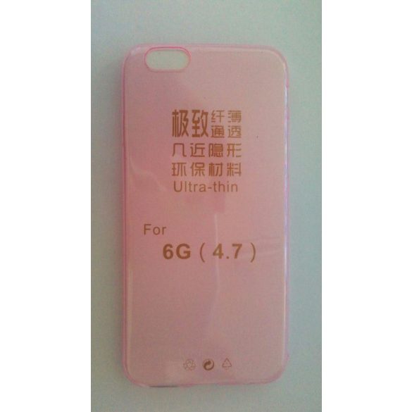 iPhone 6 6S (4,7") ultra vékony 0.3mm rózsaszín szilikon tok