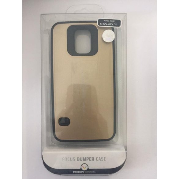 Mercury Focus bumper Samsung G900 Galaxy S5 arany hátlap tok