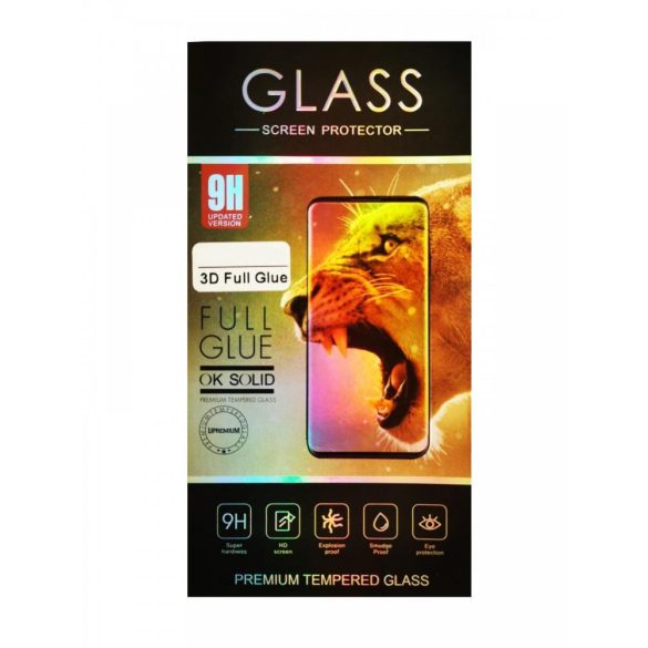 Full Glue Samsung N980 Galaxy Note 20 fekete hajlított 3D előlapi üvegfólia ("kivágott")