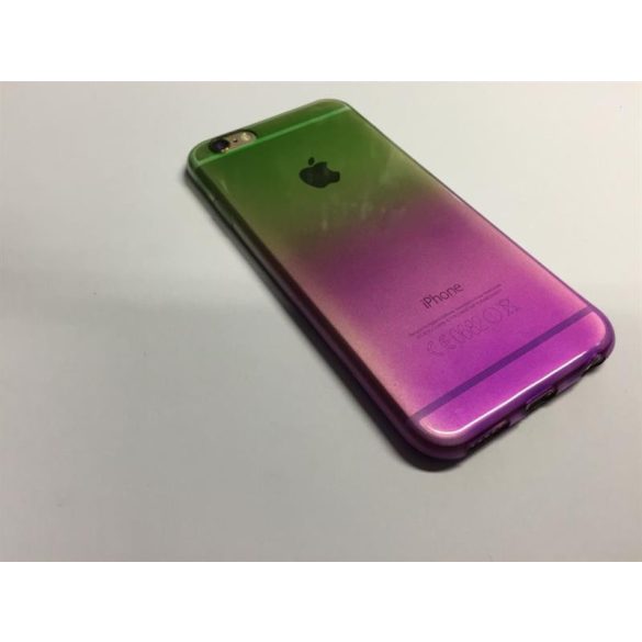 iPhone 6 6S (4,7") zöld és lila színű 0,3mm ultra vékony szilikon tok