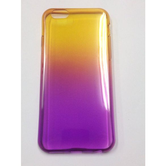 iPhone 6 6S (4,7") sárga és lila színű 0,3mm ultra vékony szilikon tok