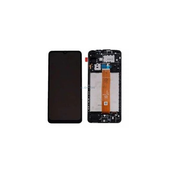 Samsung Galaxy A12 fekete LCD + érintőpanel kerettel, SM-A125F (CDOT)
