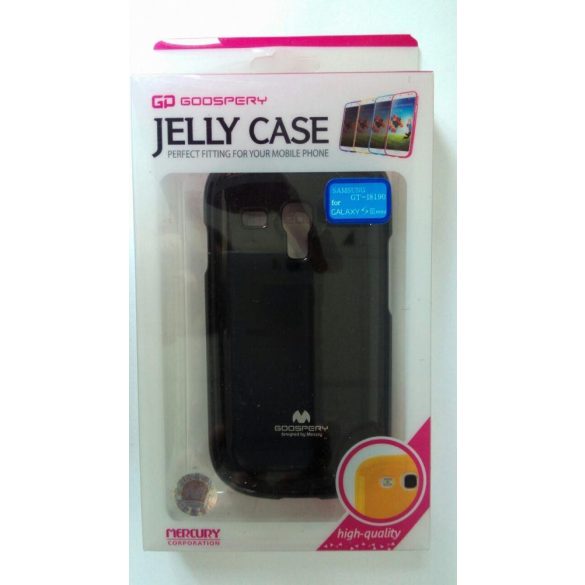 Samsung I8190 I8200 Galaxy S3 Mini Fekete Mercury Jelly Szilikon Tok