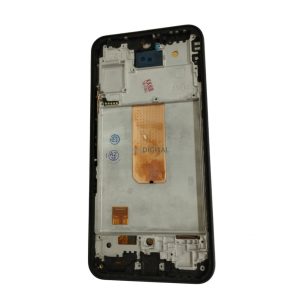 Samsung Galaxy A54 LCD + érintőpanel kerettel, OLED, fekete, SM-A546