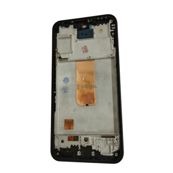 Samsung Galaxy A54 LCD + érintőpanel kerettel, OLED, fekete, SM-A546