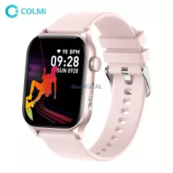   Colmi P78 okosóra szilikon szíjjal, 1,952" AMOLED kijelző, zseblámpa, IP67 vízállóság, rózsaszín