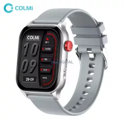   Colmi P78 okosóra szilikon szíjjal, 1,952" AMOLED kijelző, zseblámpa, IP67 vízállóság, ezüst
