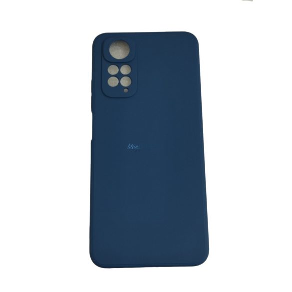 Xiaomi Redmi Note 11 4G / Note 11S 4G / Poco M4 Pro 4G szilikon tok, matt, velúr belső, sötétkék, Silicone Case