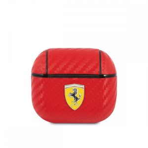 Ferrari Airpods 3 piros carbon mintás szilikon tok