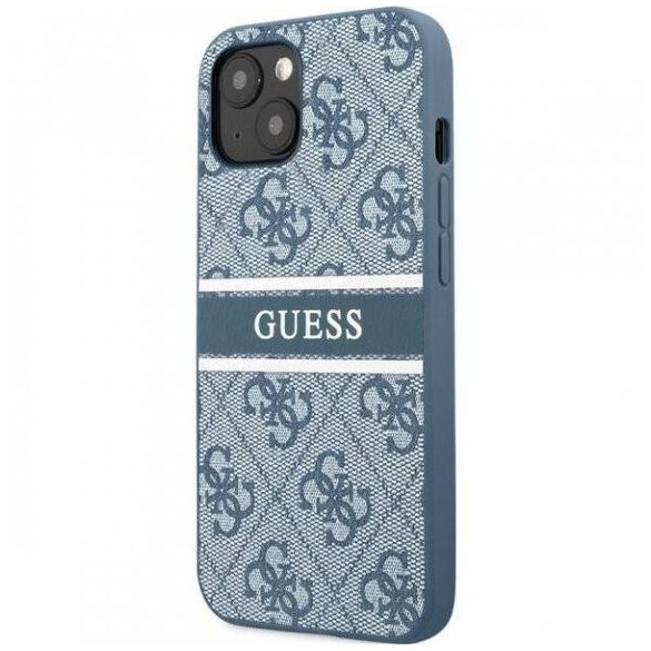 GUESS Printed Stripe iPhone 13 Mini (5,4") kék hátlap tok