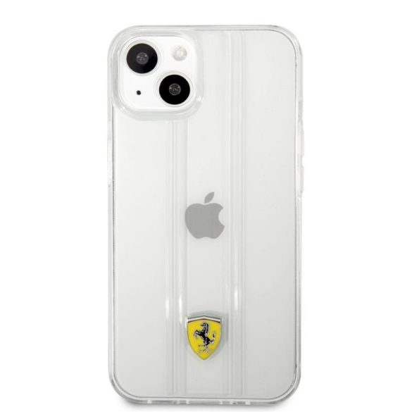 Ferrari "3D Stripes" iPhone 13 Pro (6,1") átlátszó hátlap tok