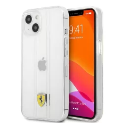   Ferrari "3D Stripes" iPhone 13 Pro Max (6,7") átlátszó hátlap tok