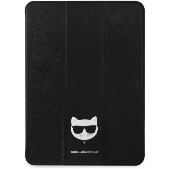 iPad Pro (12.9") tablet könyvtok, fekete, Karl Lagerfeld Choupette Head Saffiano (KLFC12OCHK) 