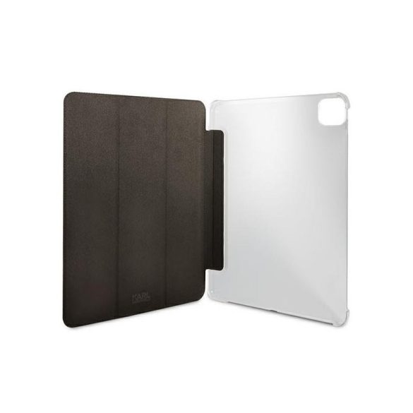 iPad Pro (12.9") tablet könyvtok, fekete, Karl Lagerfeld Choupette Head Saffiano (KLFC12OCHK) 