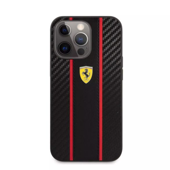 iPhone 14 Pro Max (6,7") hátlap tok, fekete, Ferrari, FEHCP14XNMBK