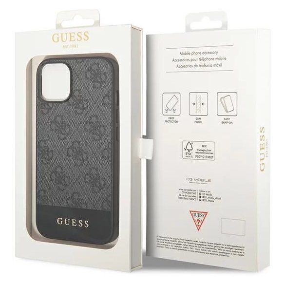 iPhone 14 Plus (6,7") hátlap tok, fekete, GUESS, GUHCP14MG4GLGR