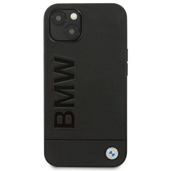 iPhone 14 Plus (6,7") hátlap tok, bőr, fekete, BMW, BMHCP14MSLLBK