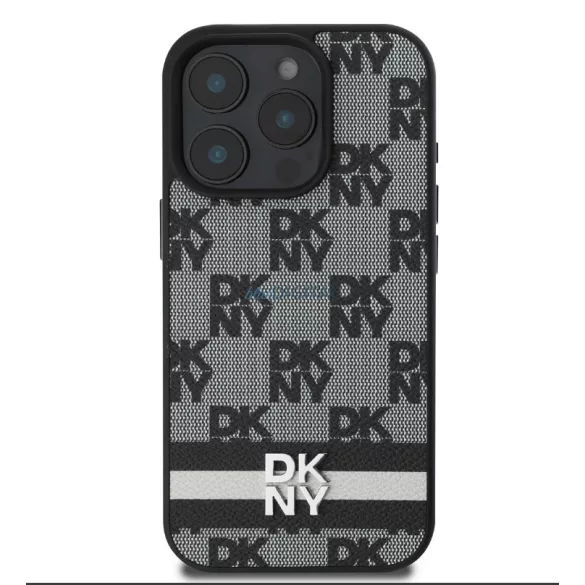 iPhone 16 Pro Max (6.9") hátlap tok, PU, mintás, DKNY Checkered Pattern and Stripe