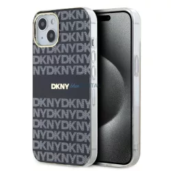   iPhone 16 Pro (6.3") hátlap tok, PU, magsafe, mintás, DKNY Repeat Pattern Tonal Stripe Magsafe