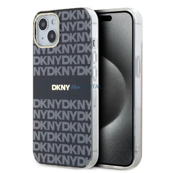 iPhone 16 Pro (6.3") hátlap tok, PU, magsafe, mintás, DKNY Repeat Pattern Tonal Stripe Magsafe