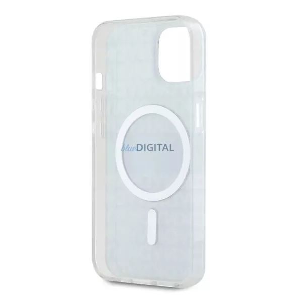 iPhone 16 Pro (6.3") hátlap tok, PU, magsafe, mintás, DKNY Repeat Pattern Tonal Stripe Magsafe