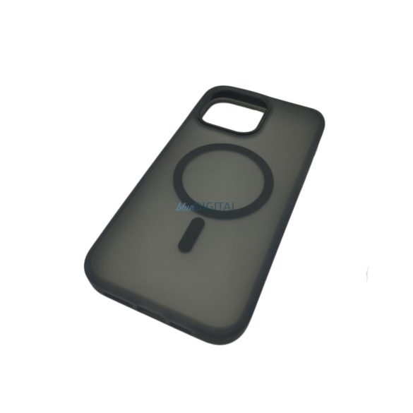 iPhone 14 Pro Max (6.7") hátlap tok, műanyag / TPU tok, fekete / áttetsző, Magsafe