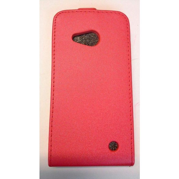 Microsoft Lumia 550 piros szilikon keretes vékony flip tok