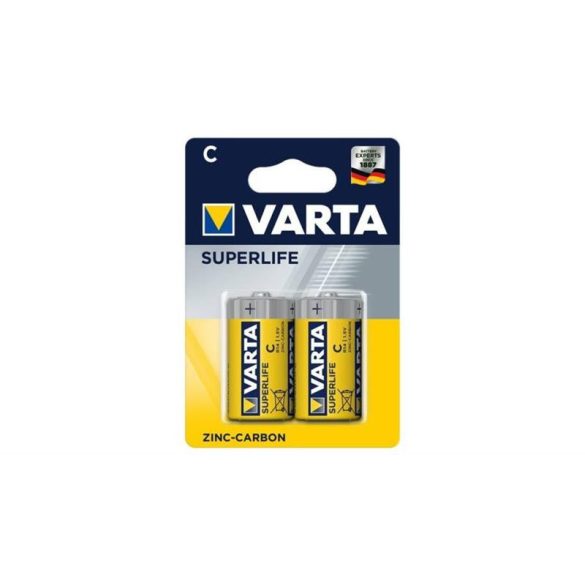 Varta Superlife R14 C baby szén-cink elem (2db)