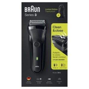 Braun Series 3 301s tölthető elektromos borotva, fekete