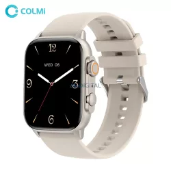   Colmi C81 okosóra szilikon szíjjal, 2" AMOLED kijelző, 100+ sport mód, IP68 vízállóság, arany