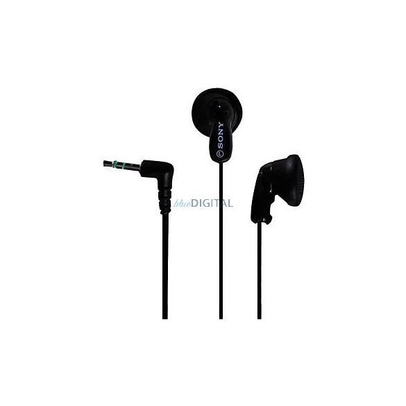 Stereo vezetékes fülhallgató jack csatlakozóval, hangerőszabályozós, fekete, SONY MDR-E9LP