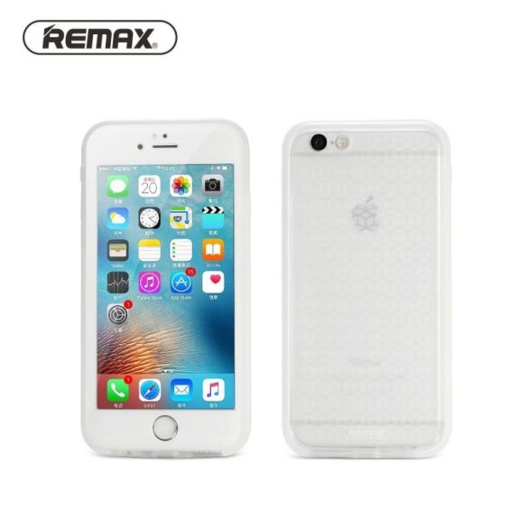 Remax RM-1635 iPhone 7 Plus / 8 Plus (5,5") fehér elő+hátlapi szilikon tok