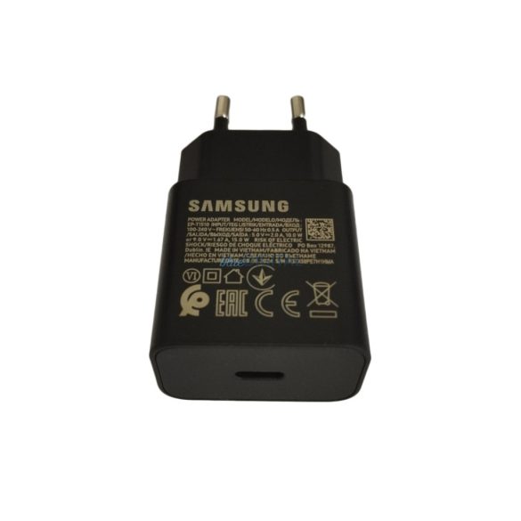 Samsung hálózati Type-C gyors töltőfej, 15W, fekete, EP-T1510EBE