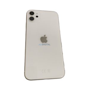 iPhone 11 (6.1") készülék hátlap, kamera lencsével / sim tálcával, akkufedél, fehér, AAA+ minőségű